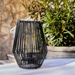 #N/A Lampe de table solaire LED (H23 cm) Calabre Noir Clearance