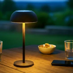 KAEMINGK Lampe de table solaire LED (H33 cm) Malibu Noir
