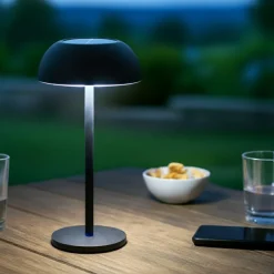 KAEMINGK Lampe de table solaire LED (H33 cm) Malibu Noir