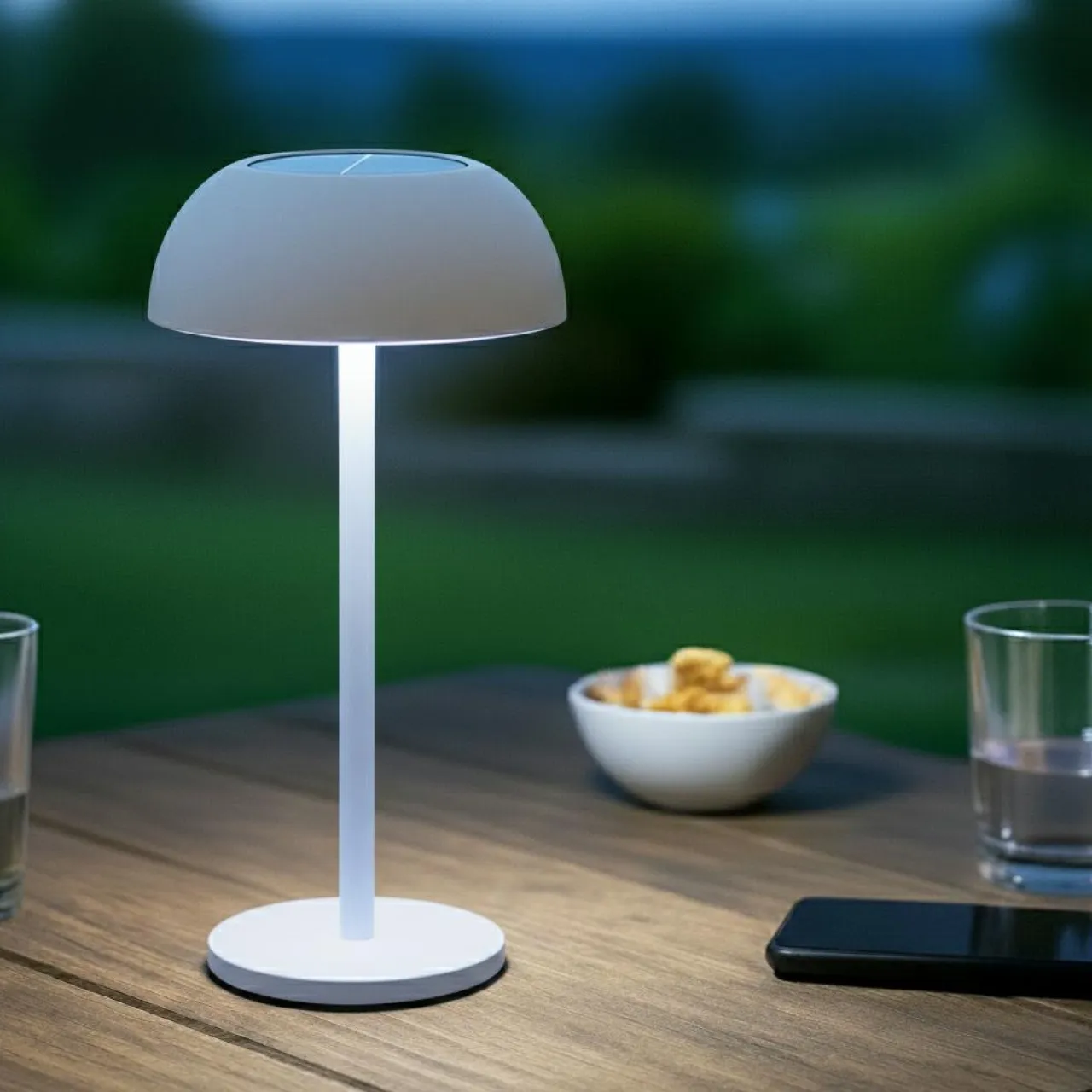 KAEMINGK Lampe de table solaire 100 lumens (H33 cm) Malibu Blanc Best