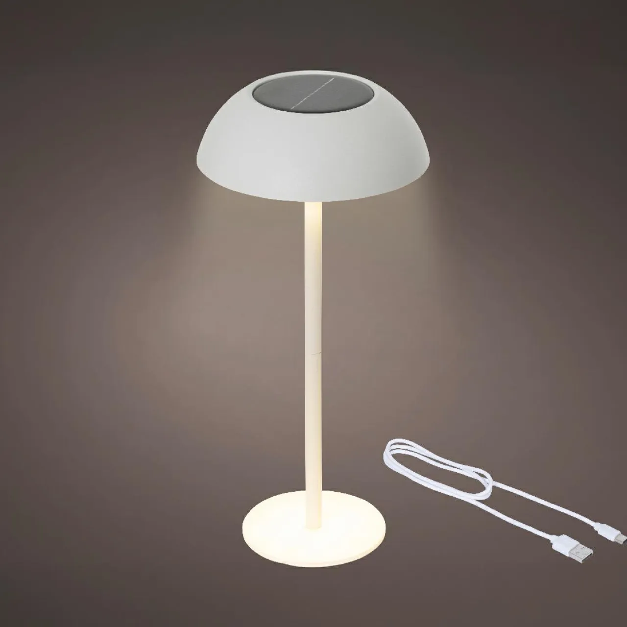 KAEMINGK Lampe de table solaire 100 lumens (H33 cm) Malibu Blanc Best
