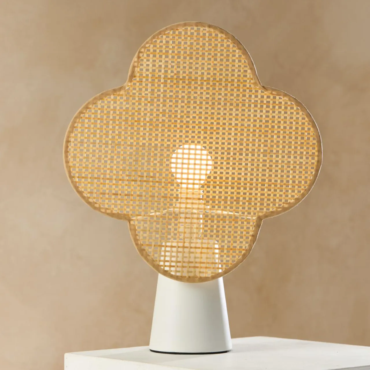 OSTARIA Lampe à poser bambou (H36 cm) Faustine Beige Discount