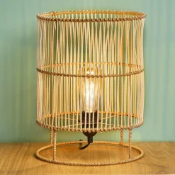 OSTARIA Lampe à poser bambou (H34 cm) Mia Naturel Outlet