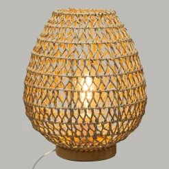 ATMOSPHERA Lampe à poser bois et papier (H35,5 cm) Etel Naturel