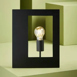 OSTARIA Lampe à poser design métal (H33,5 cm) Cuadro Noir