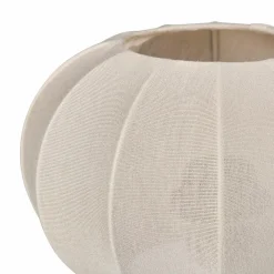 OSTARIA Lampe à poser en coton (H36 cm) Mira Bois foncé Naturel Hot