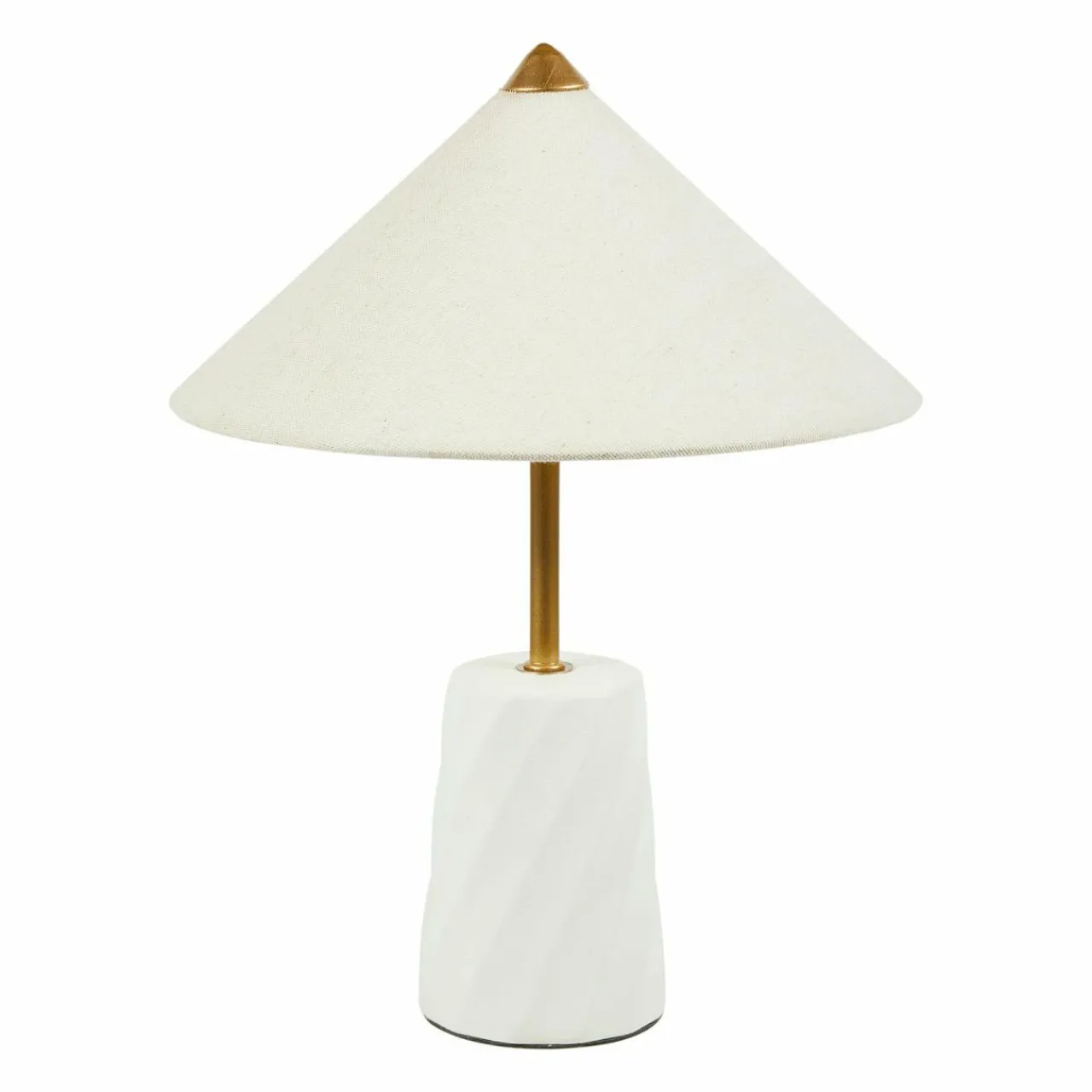 OSTARIA Lampe à poser en céramique (H37 cm) Fiamma he Blanc Hot