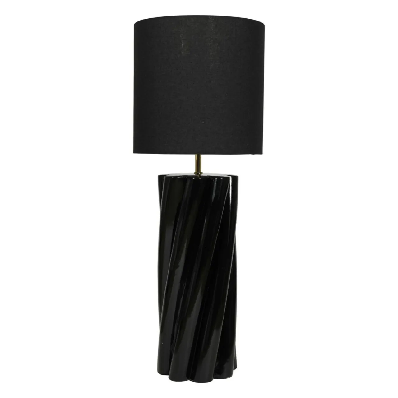 OSTARIA Lampe à poser en Céramique (H104 cm) Twist e Noir New