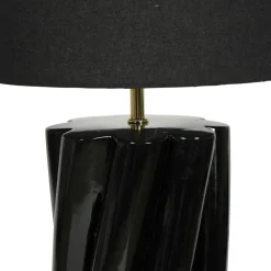 OSTARIA Lampe à poser en Céramique (H104 cm) Twist e Noir New