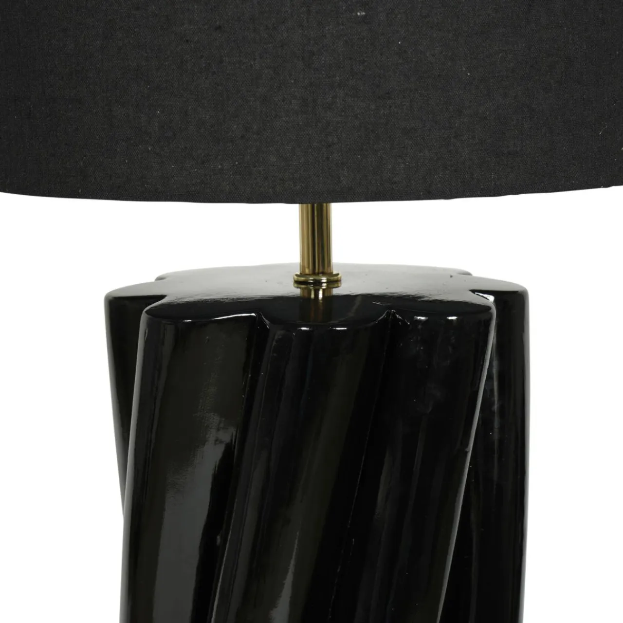 OSTARIA Lampe à poser en Céramique (H104 cm) Twist e Noir New