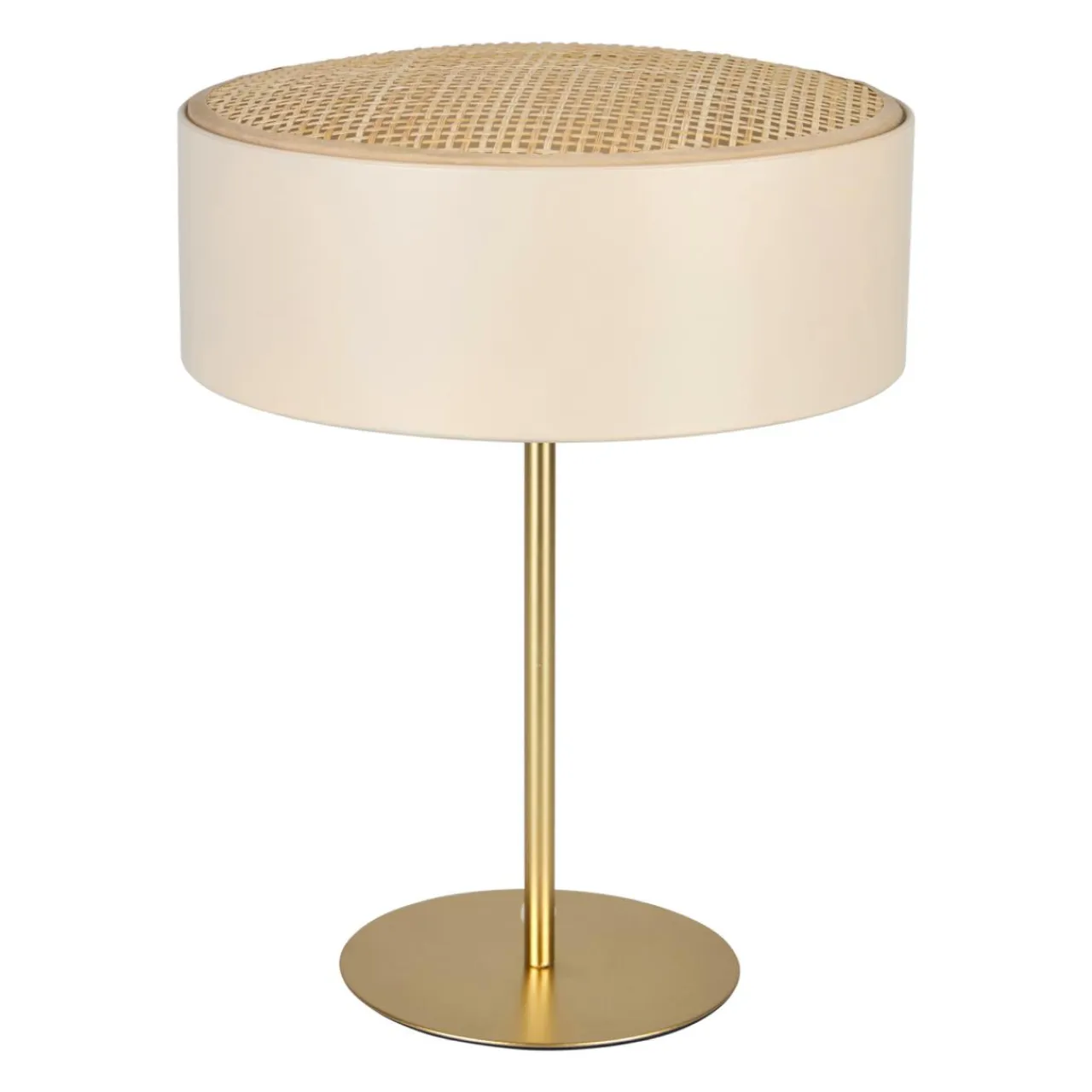 OSTARIA Lampe à poser en Métal et Bambou (H33.5 cm) Ambre Beige New