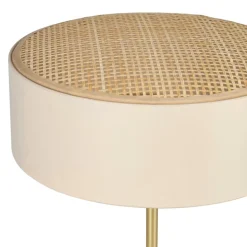 OSTARIA Lampe à poser en Métal et Bambou (H33.5 cm) Ambre Beige New