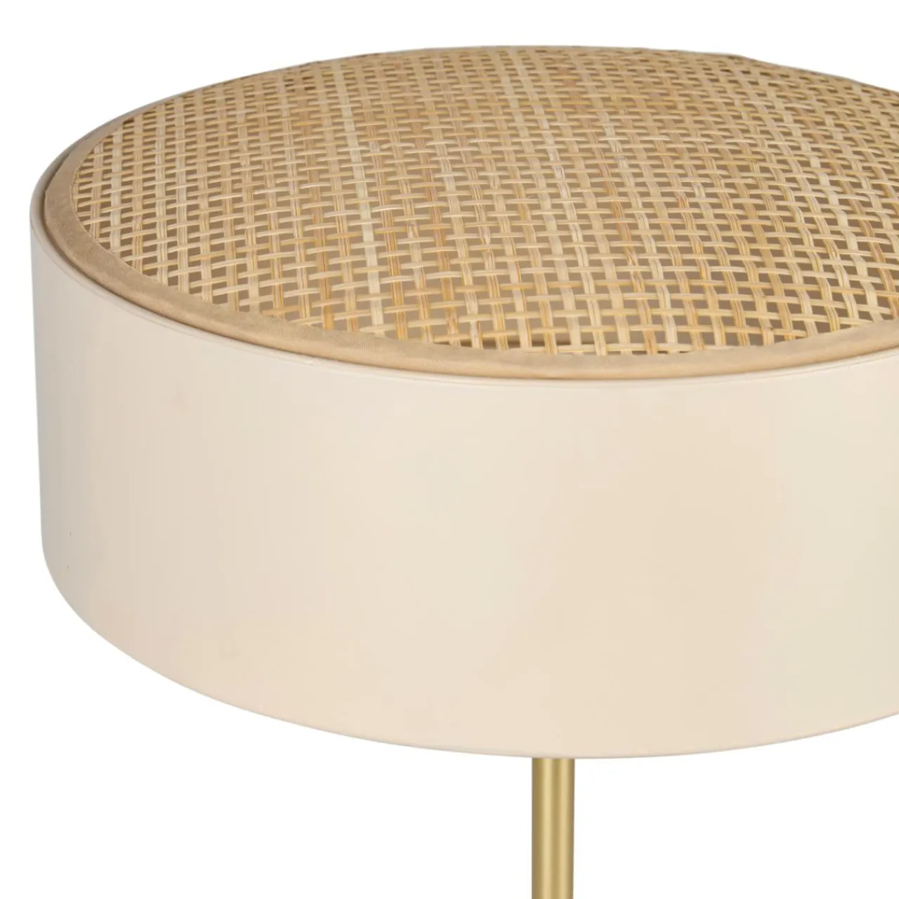 OSTARIA Lampe à poser en Métal et Bambou (H33.5 cm) Ambre Beige New