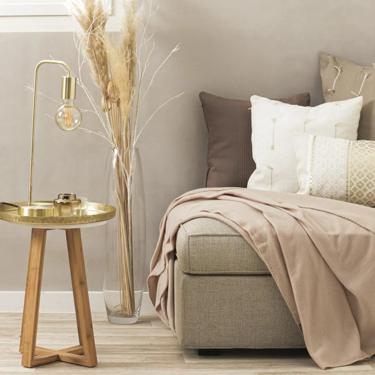 ATMOSPHERA Lampe à poser en métal (H45 cm) Keli Or Best