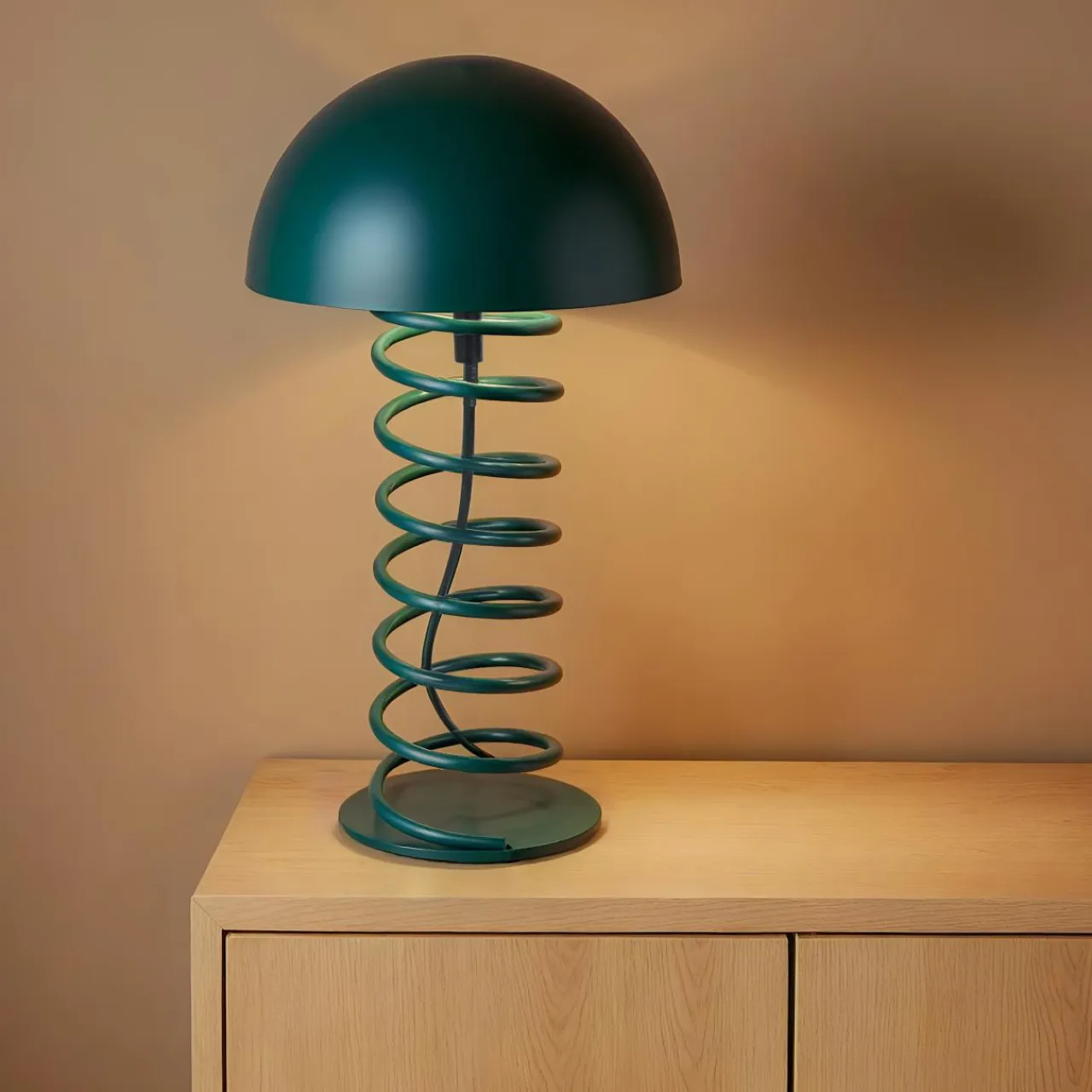 OSTARIA Lampe à poser en métal (H32 cm) Zigzag e Bleu Sale