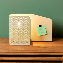 OSTARIA Lampe à poser en métal (L25 x H16 cm) Aladin Noisette Outlet