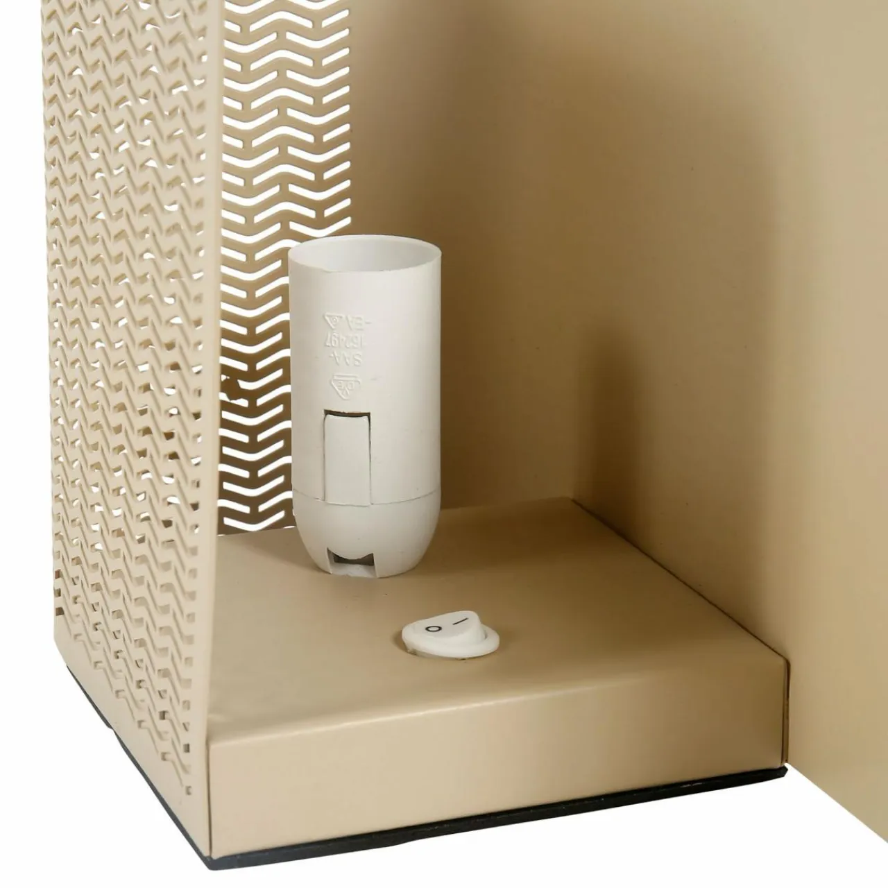 OSTARIA Lampe à poser en métal (L25 x H16 cm) Aladin Noisette Outlet