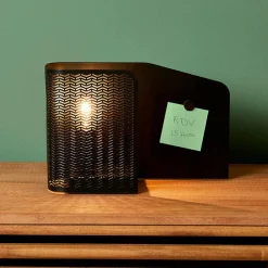 OSTARIA Lampe à poser en métal (L25 x H16 cm) Aladin Noir Discount