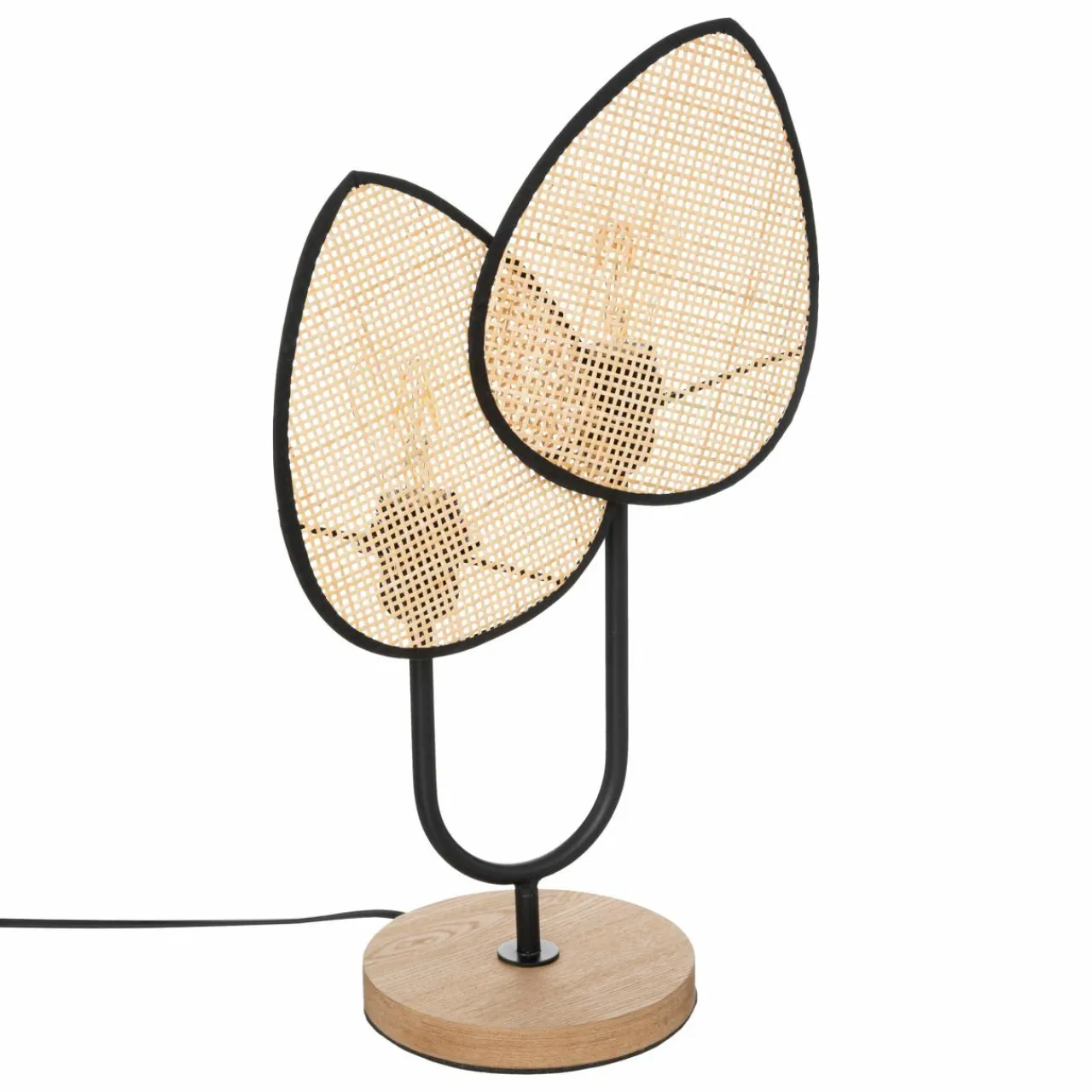 ATMOSPHERA Lampe à poser en rotin (H44 cm) Olme Beige