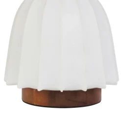 OSTARIA Lampe à poser en Tissu et Métal (H19 cm) Marcel Marron