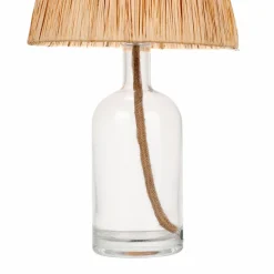 OSTARIA Lampe à poser en verre et corde (H40 cm) Haddock Naturel New