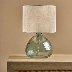 OSTARIA Lampe à poser en verre (H27 cm) Solaz e Vert Discount