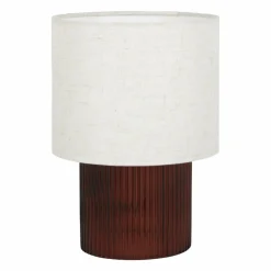 OSTARIA Lampe à poser en verre rétro (H22 cm) Teca Marron Sale