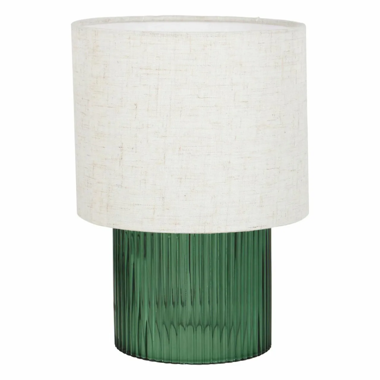 OSTARIA Lampe à poser en verre rétro (H22 cm) Teca e Vert New