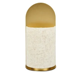 OSTARIA Lampe à poser métal et lin (H27 cm) nella Or Hot