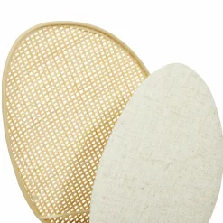 OSTARIA Lampe à poser rotin et lin (H40 cm) Almeria Beige Discount
