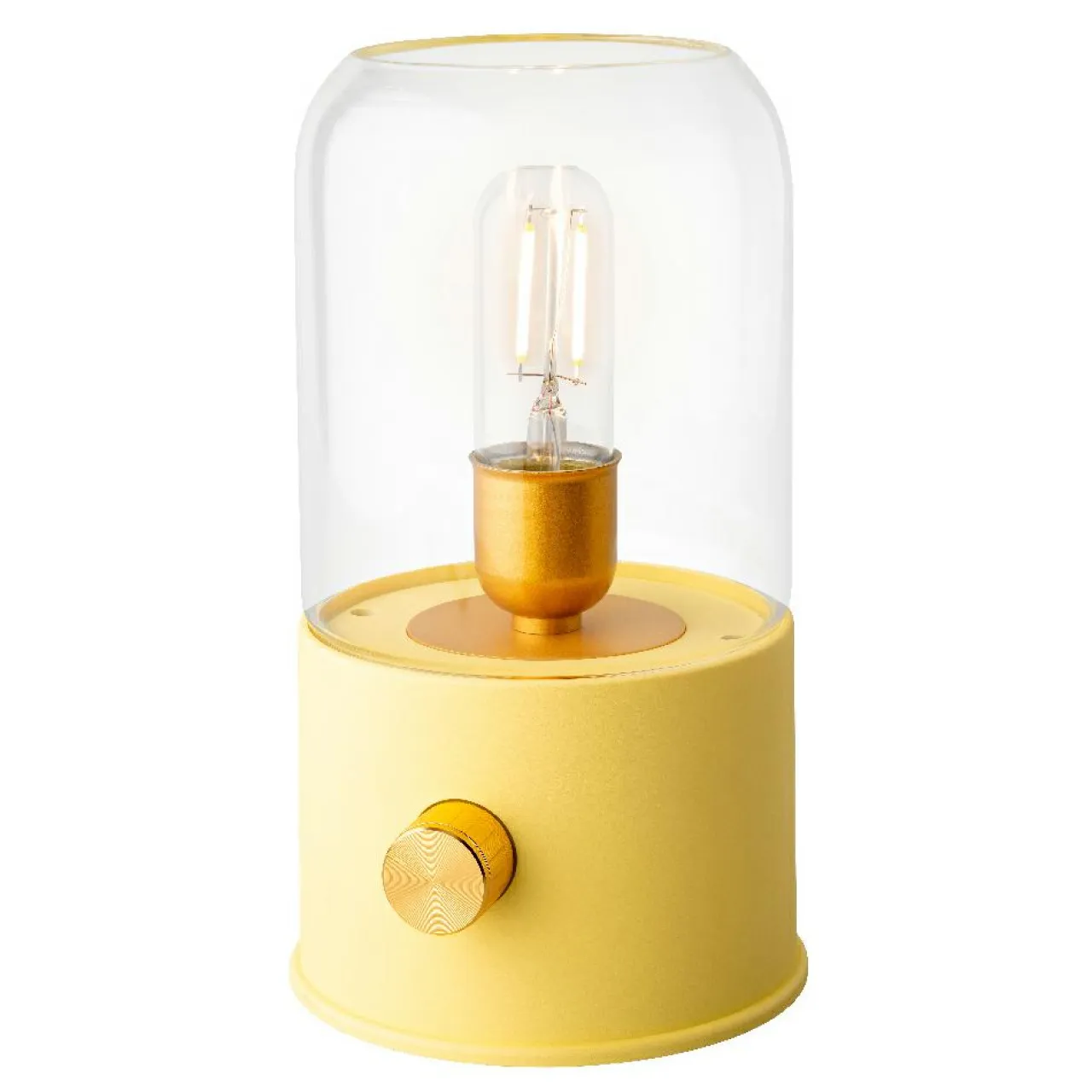 #N/A Lampe tempête sans fil rechargeable USB (H20 cm) Jaune Sale