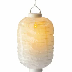 #N/A Lanterne chinoise solaire LED (D20 cm) Cylindre effet flamme chaud Blanc Hot