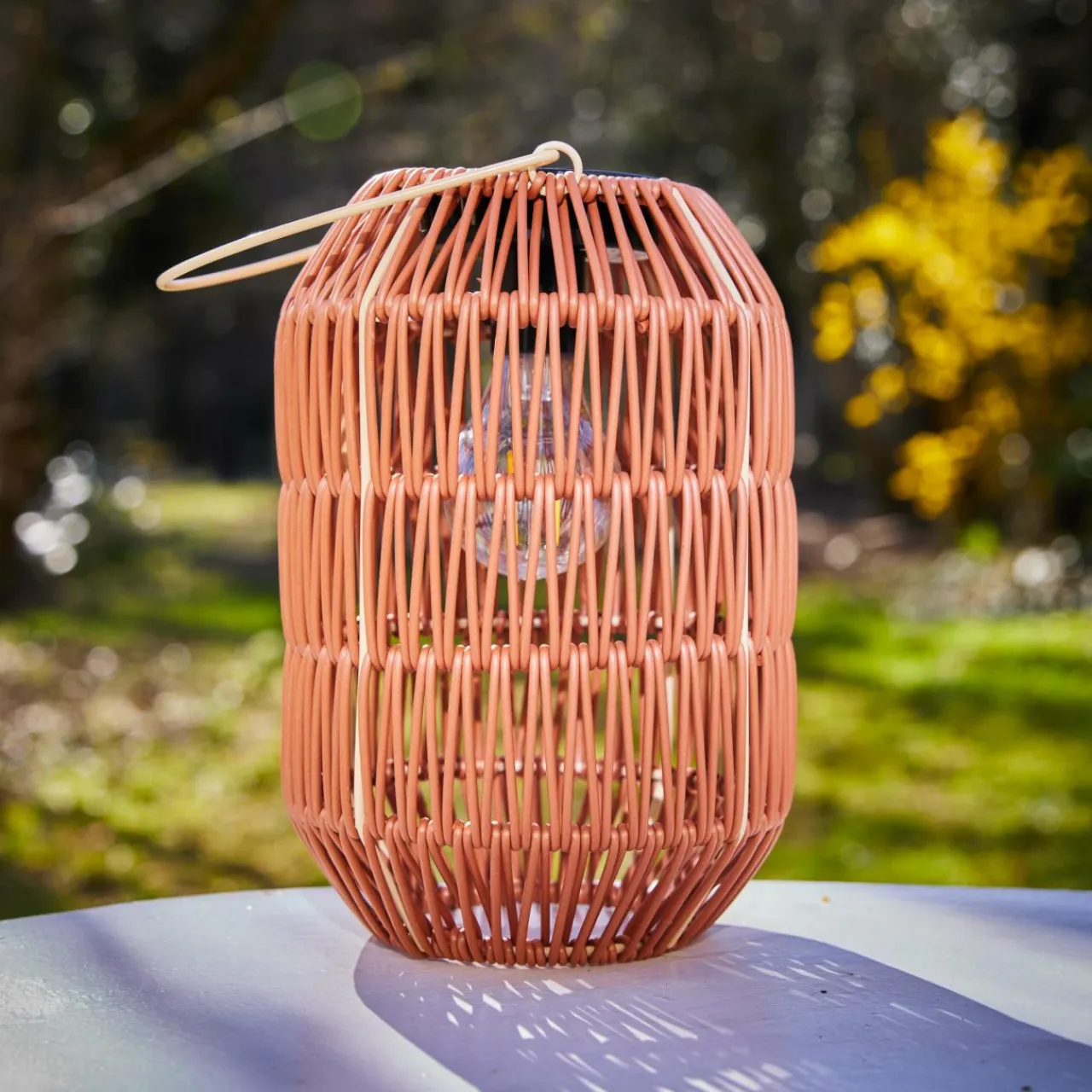 #N/A Lanterne de jardin solaire LED (H24,5 cm) Toscane Terracotta Orange Online