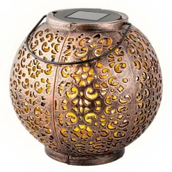 #N/A Lanterne de jardin solaire LED (H17 cm) Palazzo Brun rustique Marron Online