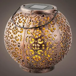 #N/A Lanterne de jardin solaire LED (H17 cm) Palazzo Brun rustique Marron Online