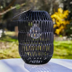 #N/A Lanterne de jardin solaire LED (H24,5 cm) Toscane Noir