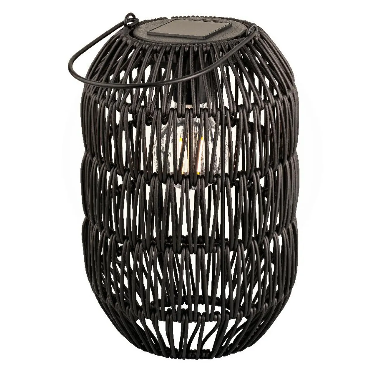 #N/A Lanterne de jardin solaire LED (H24,5 cm) Toscane Noir