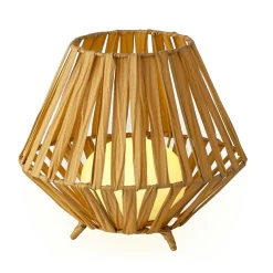#N/A Lanterne de table solaire LED (H22,5 cm) Augusta clair Marron New