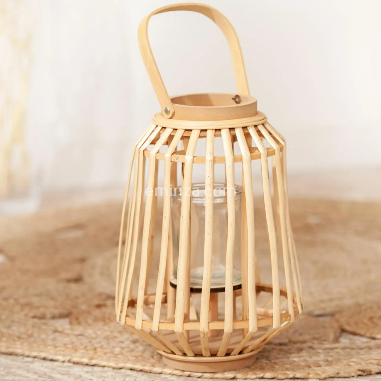ATMOSPHERA Lanterne en rotin (H35 cm) Naturalys Beige Naturel Discount