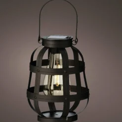#N/A Lanterne solaire métal LED (H18,5 cm) Julia Noir Outlet