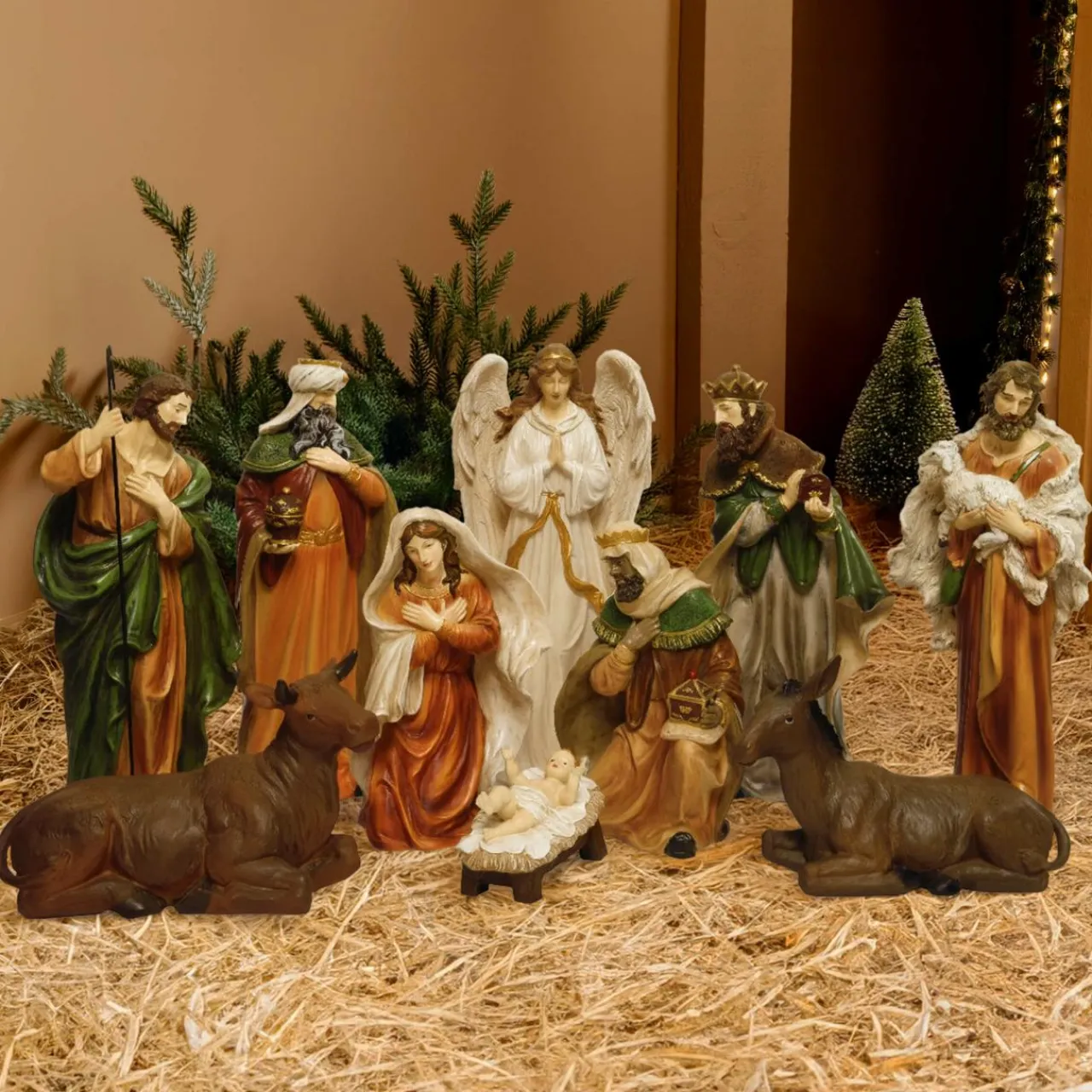 KAEMINGK Les 10 grands santons (Hauteur 47 cm) de Marine Multicolore Discount