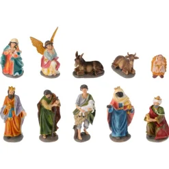 KOOPMAN Les 10 santons (Hauteur 19 cm) de Colette Multicolore