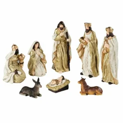 KAEMINGK Les 8 santons (Hauteur 15 cm) de Mario Or Hot