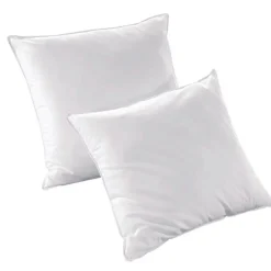 EMINZA Lot Couette chaude anti-acariens (280 x 240 cm) + 2 Oreillers (60 x 60 cm) Comète he Blanc Discount