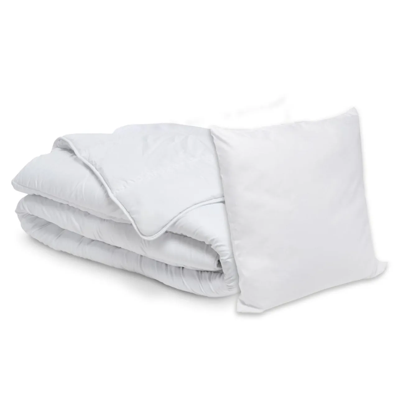 EMINZA Lot Couette chaude anti-acariens (260 x 240 cm) + 2 Oreillers (60 x 60 cm) Comète he Blanc Online