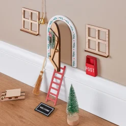 JJA Lot de 10 accessoires déco en bois (H17 cm) Porte de petite souris Multicolore Best