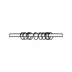 LUANCE Lot de 10 anneaux tringle rideau (D25 mm) Métal Brisé Argent Discount