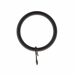 LUANCE Lot de 8 anneaux tringle rideau (D28 mm) Lino mat Noir Discount
