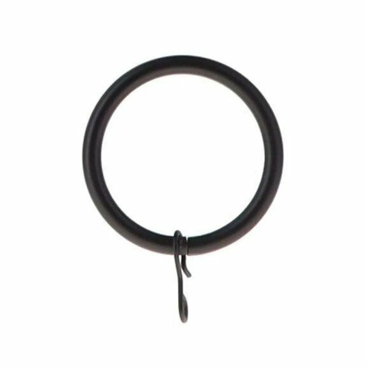 LUANCE Lot de 8 anneaux tringle rideau (D28 mm) Lino mat Noir Discount