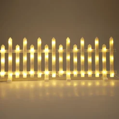 KOOPMAN Lot de 8 barrières lumineuses 192 LED (2,80 m x H25 cm) Féerie Blanc chaud Hot